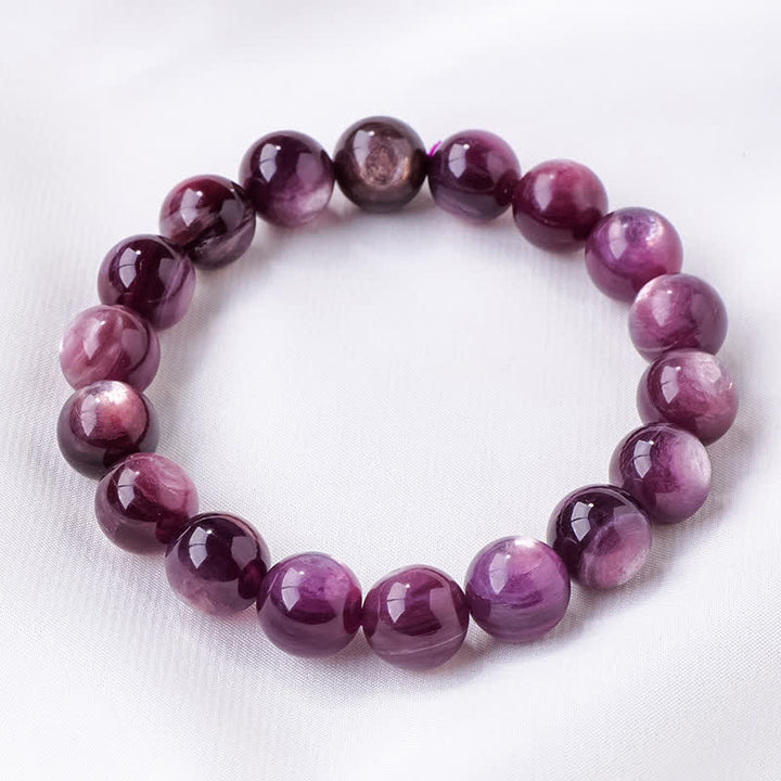 Pulsera de cuentas de amatista natural de 9/12 mm de Olivenorma 