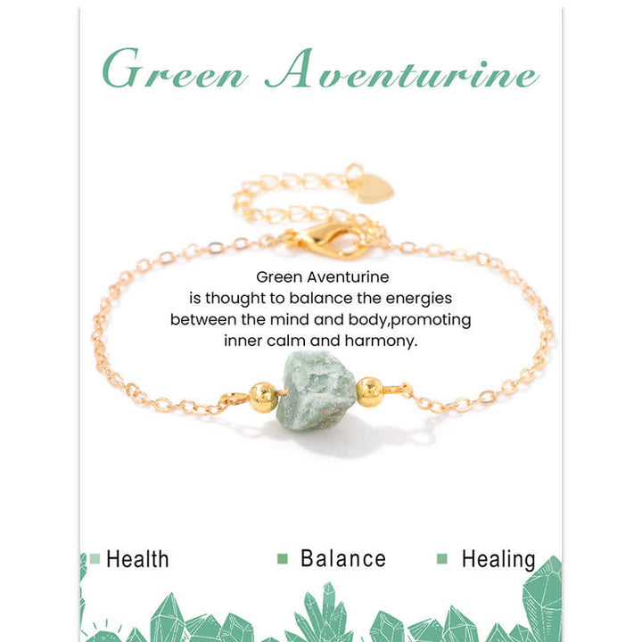 Pulsera con colgante de tarjeta de piedra áspera irregular natural de Olivenorma 