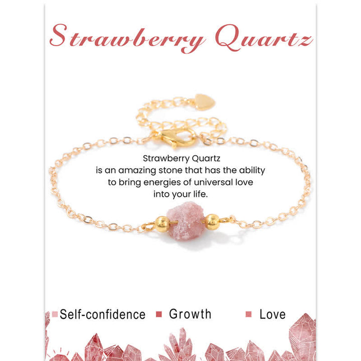 Pulsera con colgante de tarjeta de piedra áspera irregular natural de Olivenorma 
