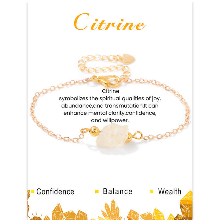 Pulsera con colgante de tarjeta de piedra áspera irregular natural de Olivenorma 