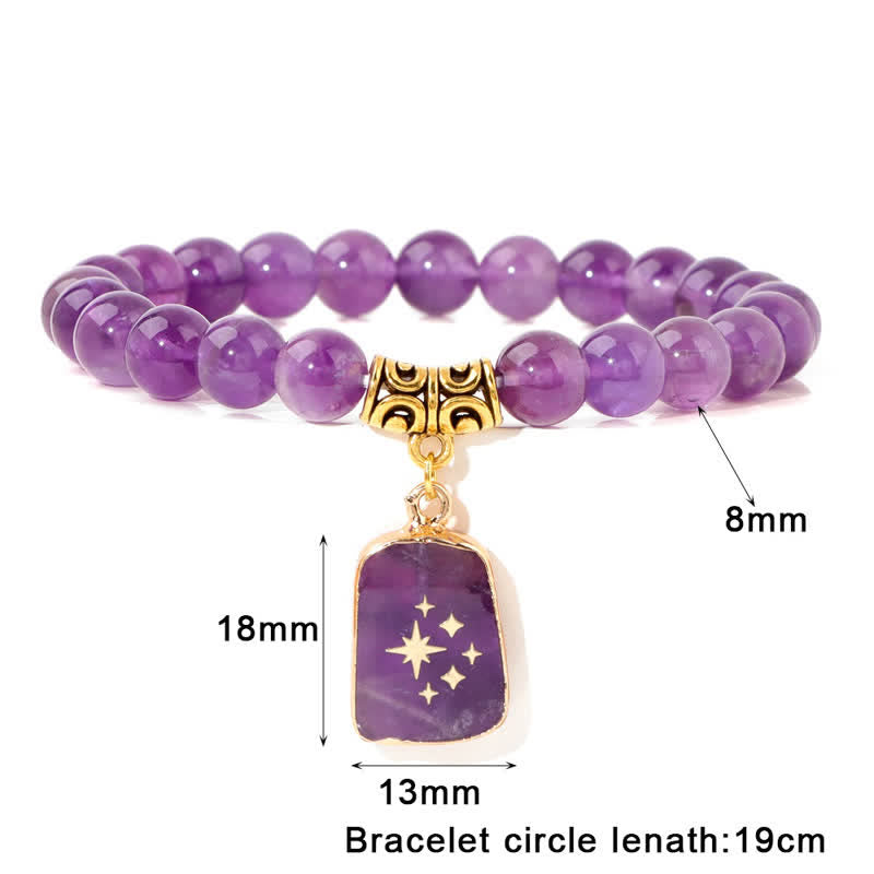 Pulsera con colgante estampado de cuentas de piedra natural de Olivenorma 