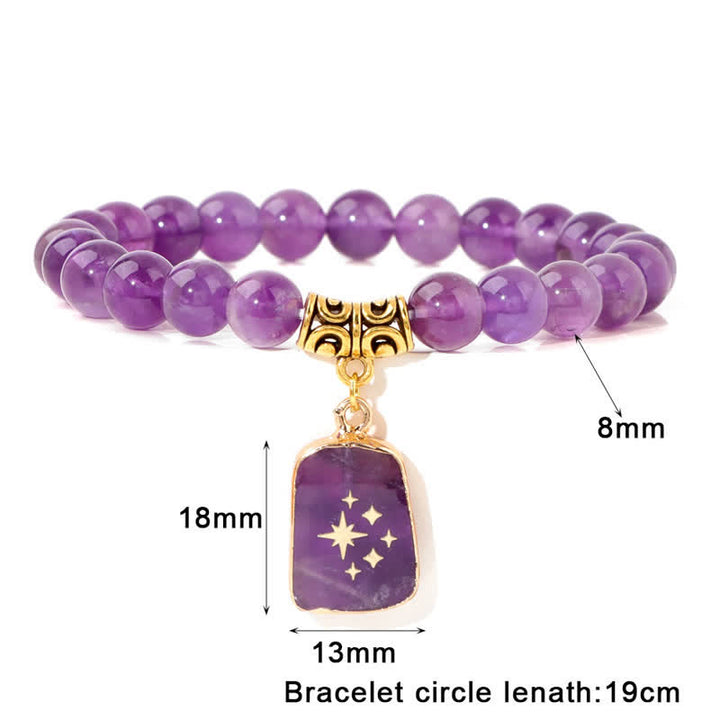 Pulsera con colgante estampado de cuentas de piedra natural de Olivenorma 