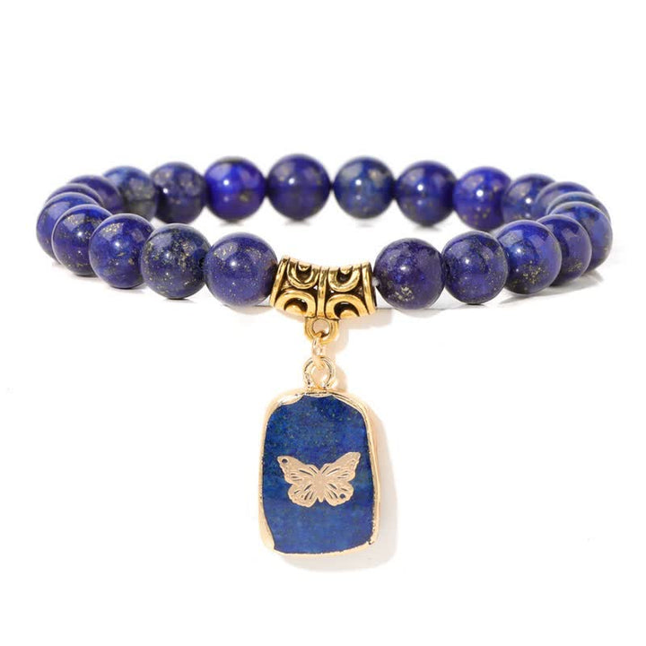Pulsera con colgante estampado de cuentas de piedra natural de Olivenorma 