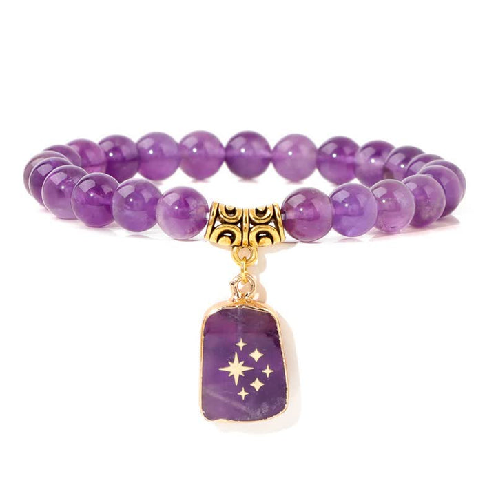 Pulsera con colgante estampado de cuentas de piedra natural de Olivenorma 