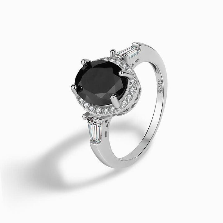 Anillo de hombre de ónix negro en plata S925 de Olivenorma