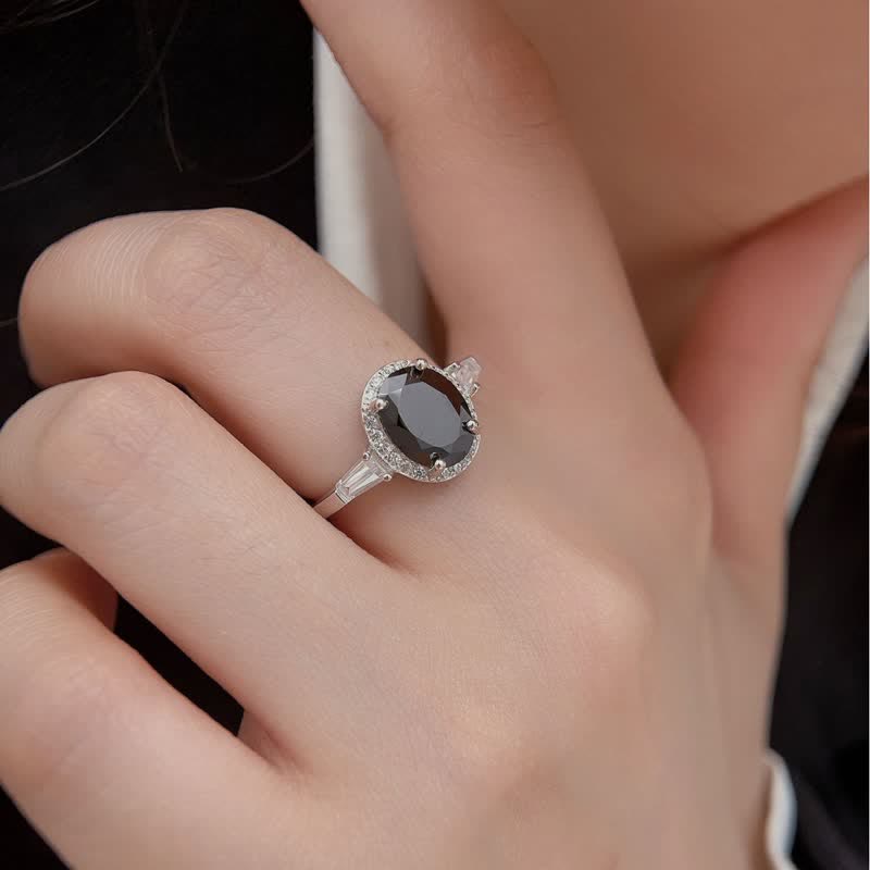 Anillo de hombre de ónix negro en plata S925 de Olivenorma