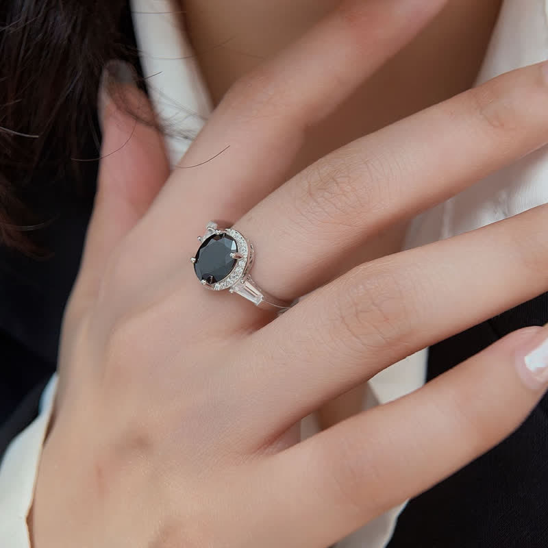 Anillo de hombre de ónix negro en plata S925 de Olivenorma
