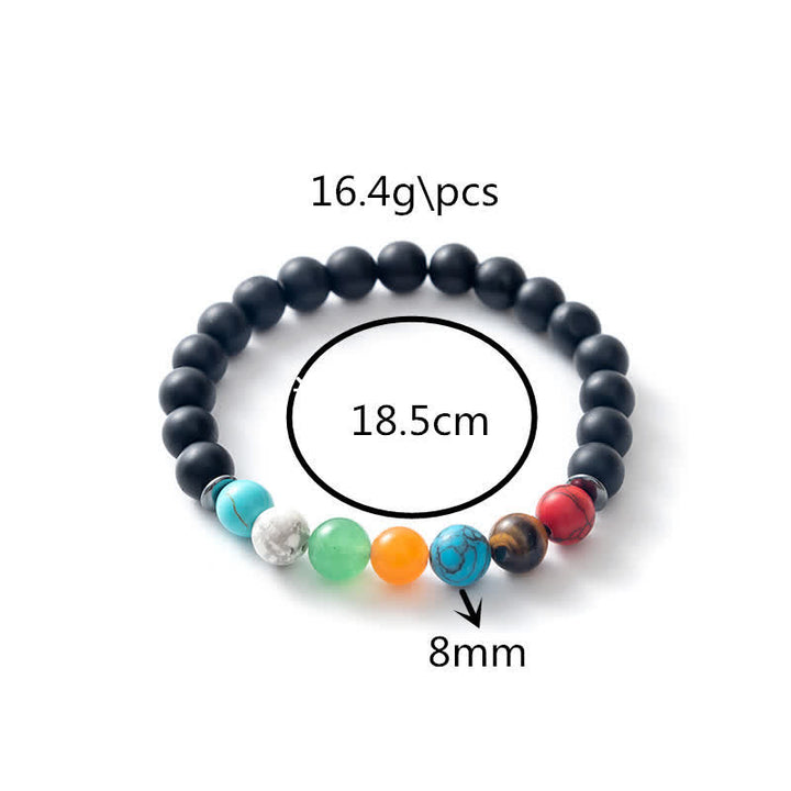 Pulsera de cuentas con placa de metal y árbol de la vida de piedra natural de Olivenorma 