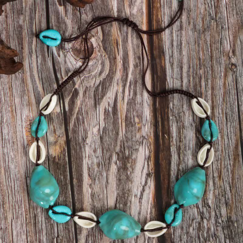 Collar de cuentas turquesas de Bohemia de Olivenorma