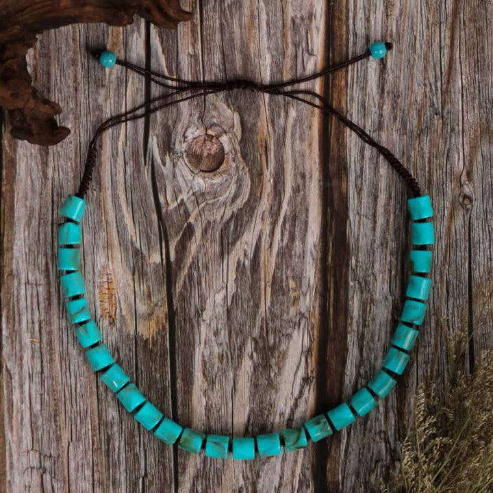 Collar de cuentas turquesas de Bohemia de Olivenorma