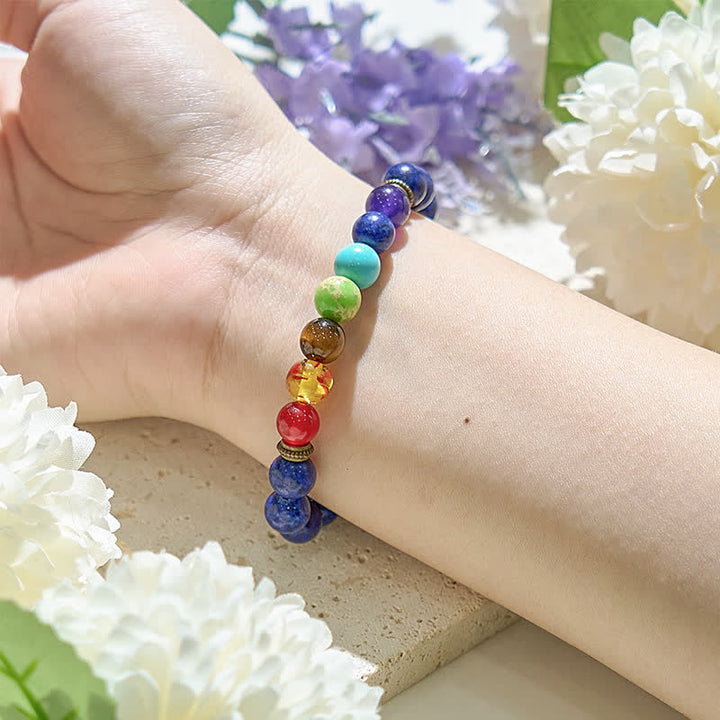 Pulsera de lazurita del chakra Olivenorma