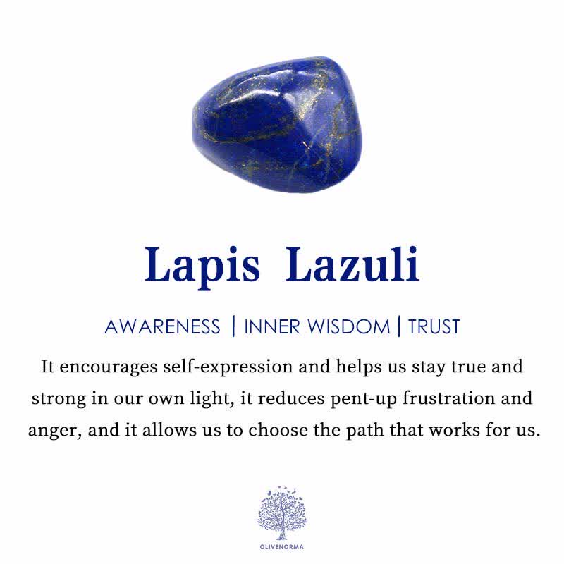 Pulsera de lazurita del chakra Olivenorma