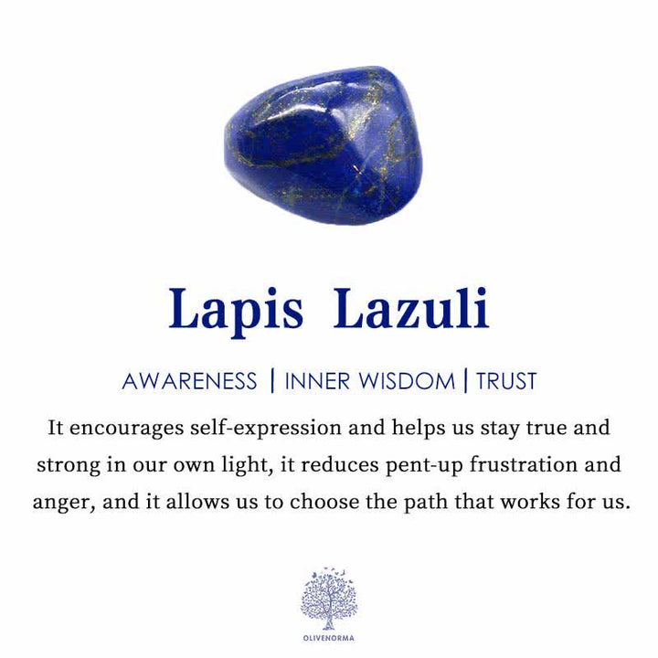 Pulsera de lazurita del chakra Olivenorma