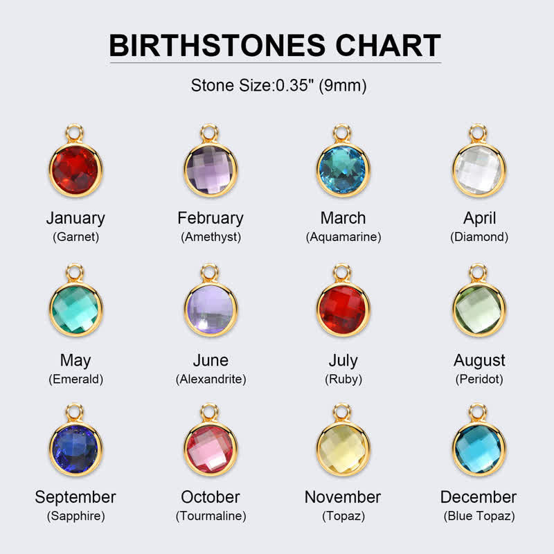 Collar con colgante de piedra natal y nombre personalizado de Olivenorma para mujer