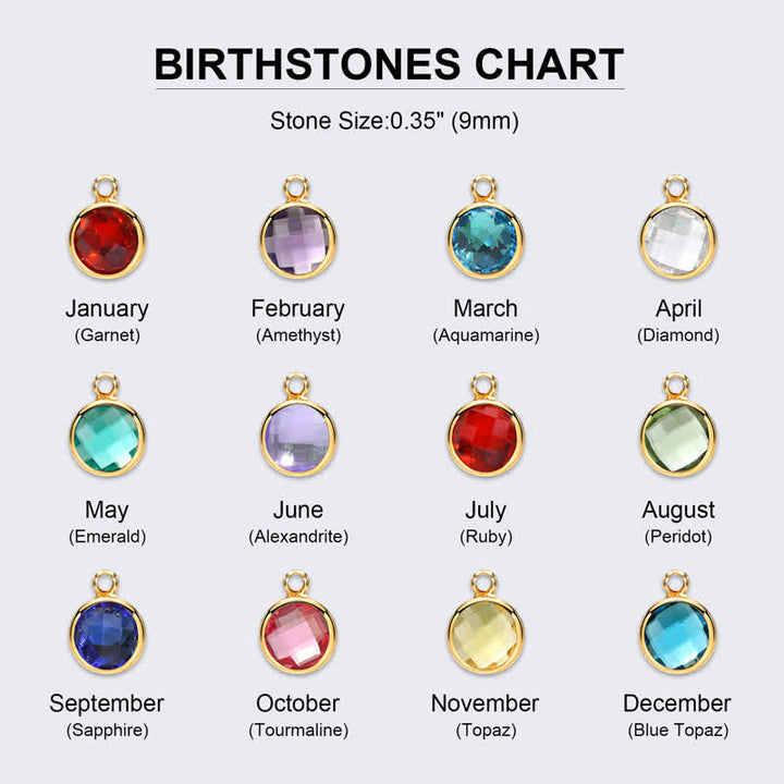 Collar con colgante de piedra natal y nombre personalizado de Olivenorma para mujer
