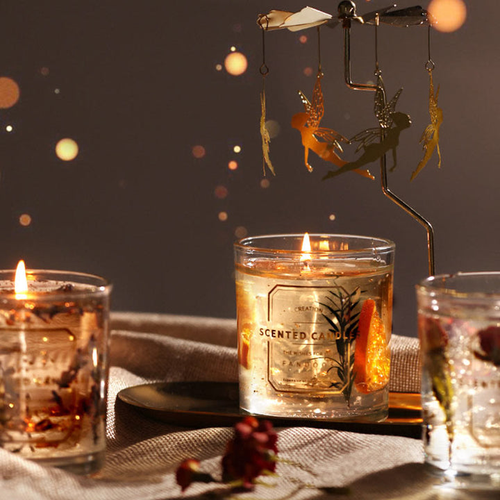 Vela aromática de San Valentín de vidrio de Olivenorma