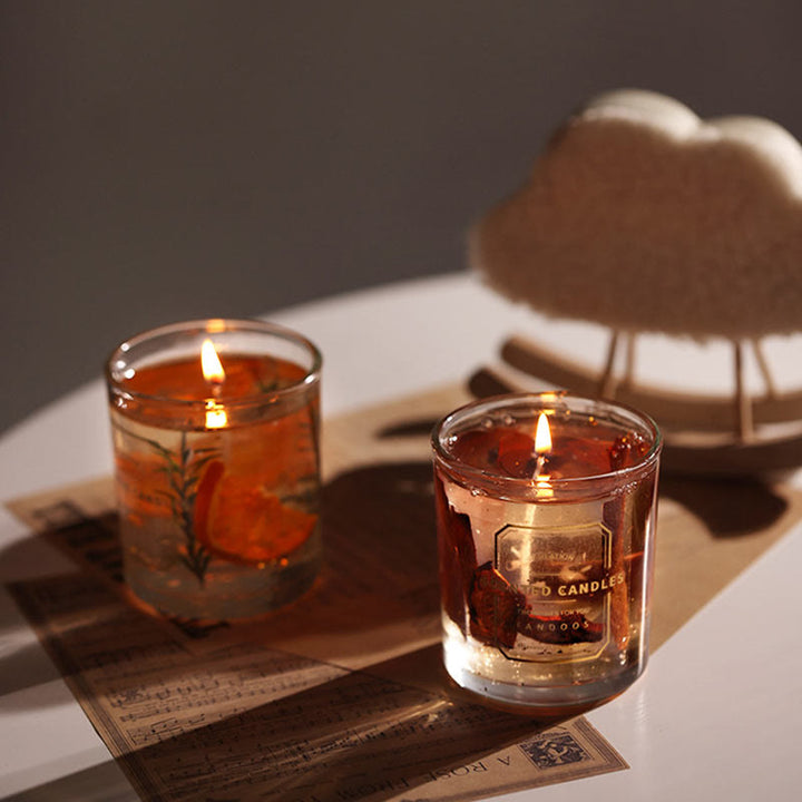 Vela aromática de San Valentín de vidrio de Olivenorma