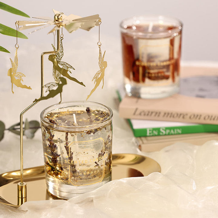 Vela aromática de San Valentín de vidrio de Olivenorma