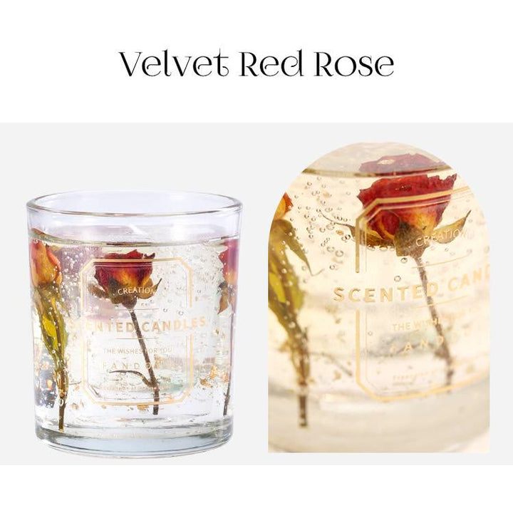 Vela aromática de San Valentín de vidrio de Olivenorma