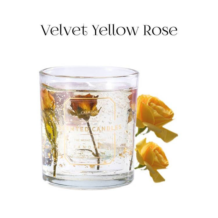 Vela aromática de San Valentín de vidrio de Olivenorma