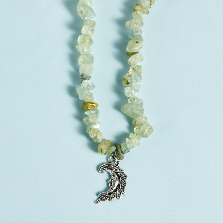 Collar con colgante de perlas de sol y luna con cuentas de grava natural de Olivenorma