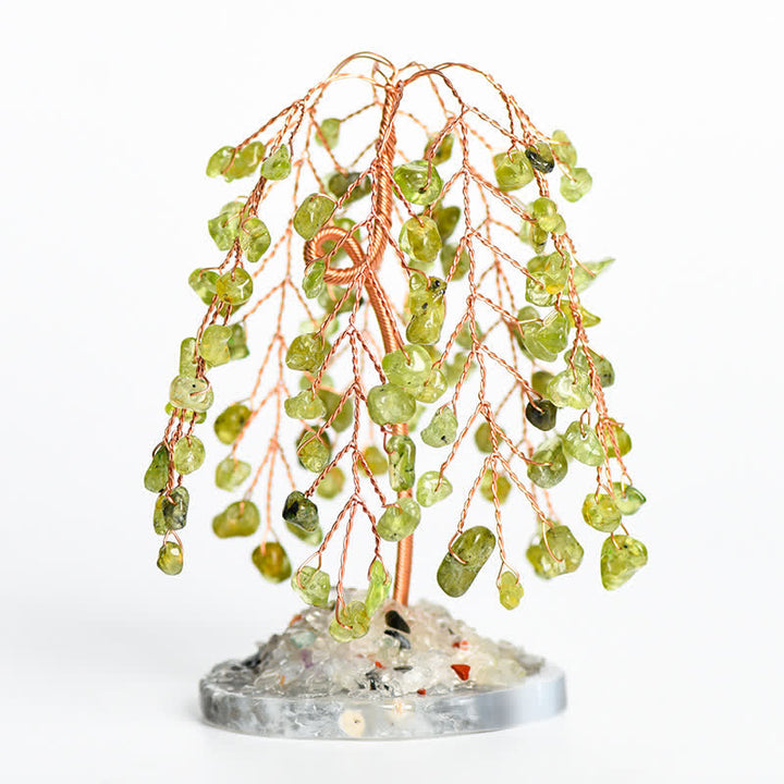 Árbol de sauce con base de cristal natural de Olivenorma para Feng Shui