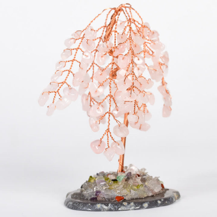 Árbol de sauce con base de cristal natural de Olivenorma para Feng Shui