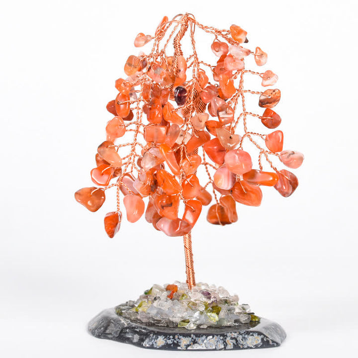 Árbol de sauce con base de cristal natural de Olivenorma para Feng Shui