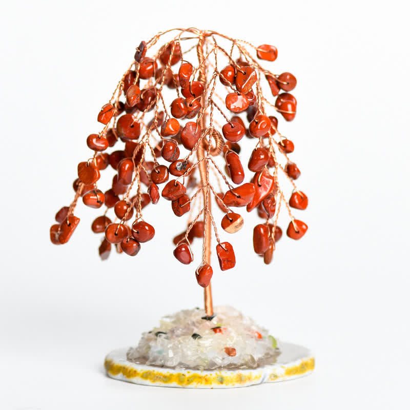 Árbol de sauce con base de cristal natural de Olivenorma para Feng Shui