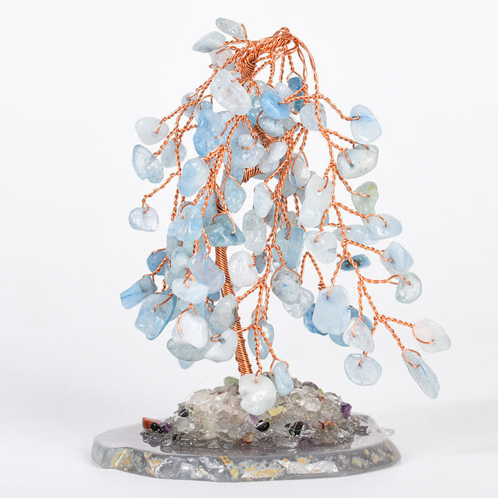 Árbol de sauce con base de cristal natural de Olivenorma para Feng Shui