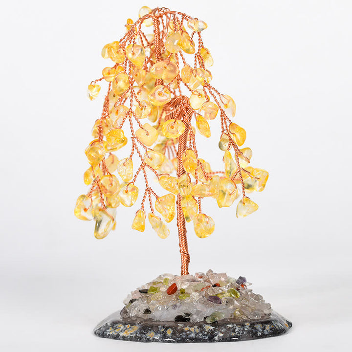 Árbol de sauce con base de cristal natural de Olivenorma para Feng Shui