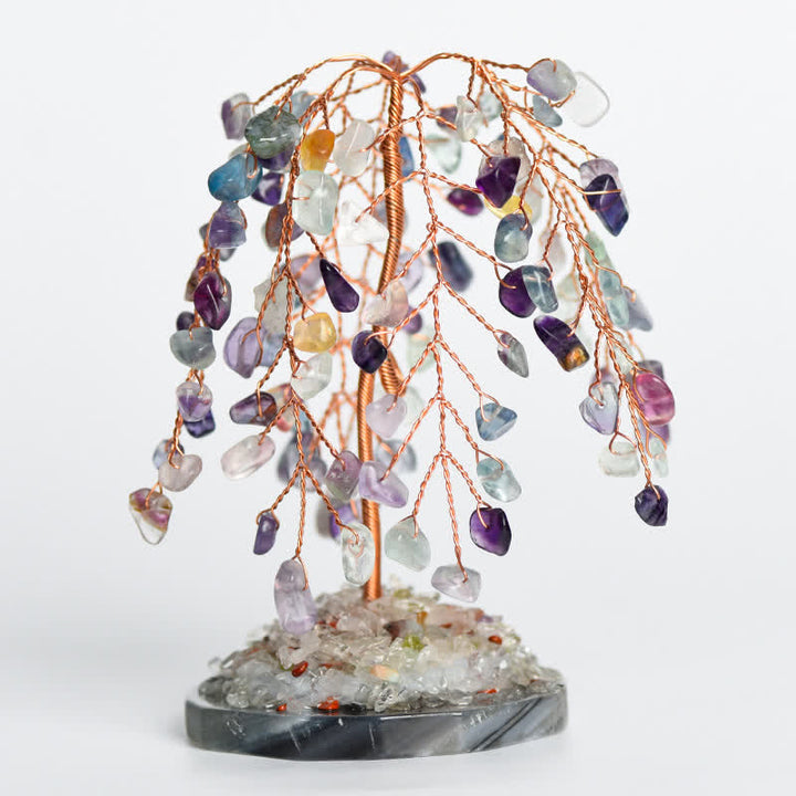Árbol de sauce con base de cristal natural de Olivenorma para Feng Shui