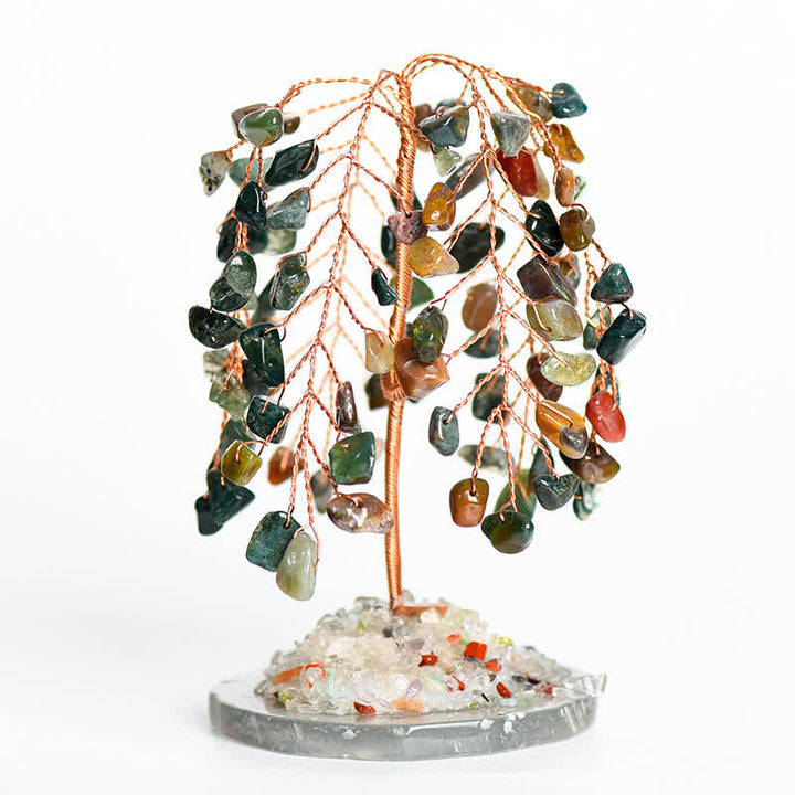 Árbol de sauce con base de cristal natural de Olivenorma para Feng Shui