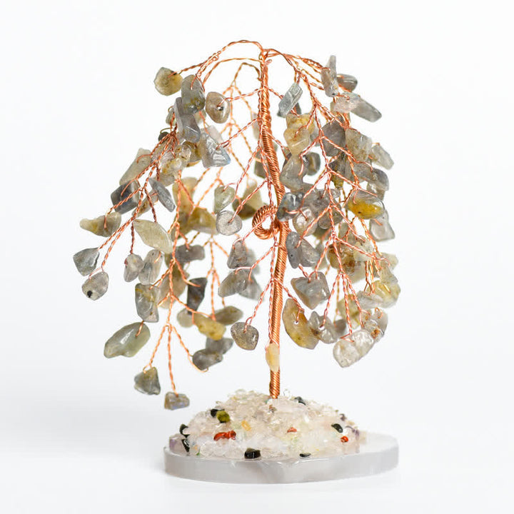 Árbol de sauce con base de cristal natural de Olivenorma para Feng Shui