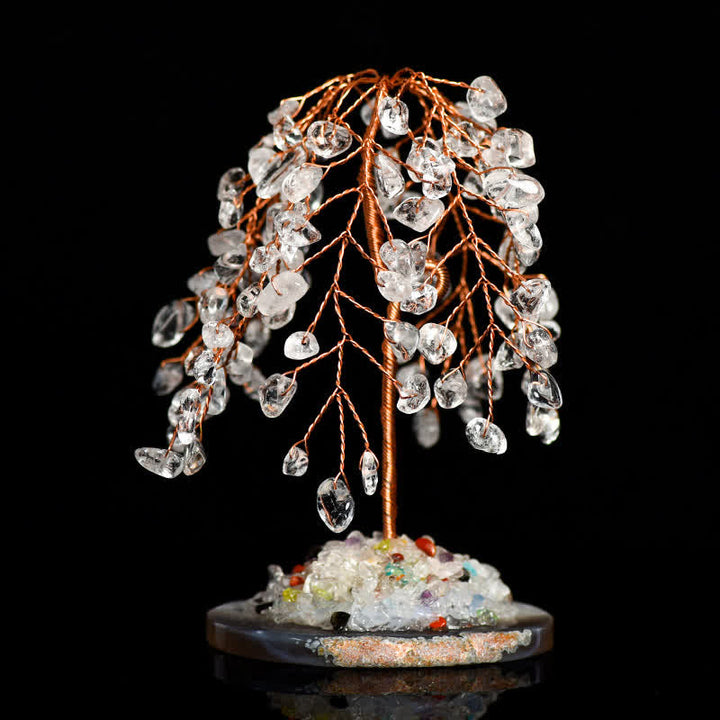 Árbol de sauce con base de cristal natural de Olivenorma para Feng Shui