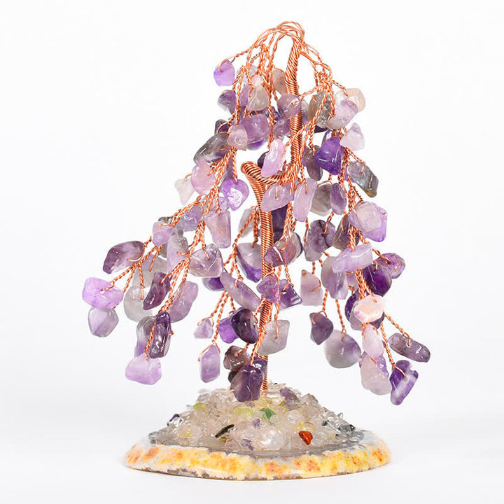 Árbol de sauce con base de cristal natural de Olivenorma para Feng Shui
