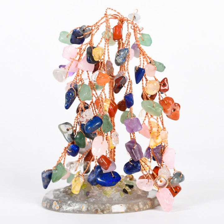 Árbol de sauce con base de cristal natural de Olivenorma para Feng Shui
