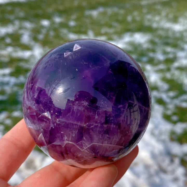 Esfera de cristal de amatista natural de Olivenorma