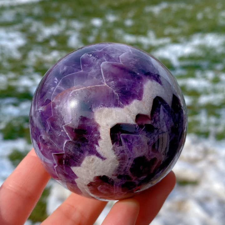 Esfera de cristal de amatista natural de Olivenorma