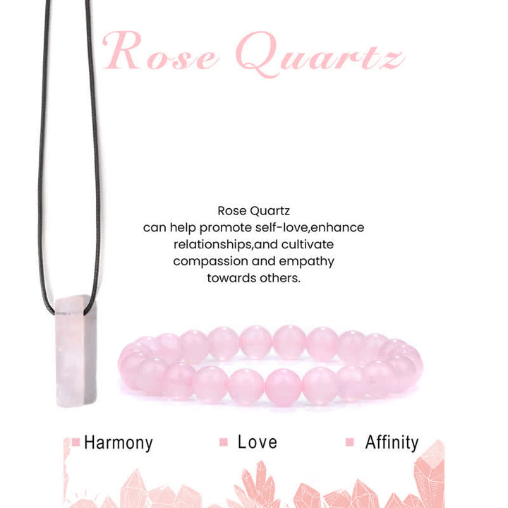 Conjunto de joyería con colgante y pulsera de cuentas de piedra natural Olivenorma