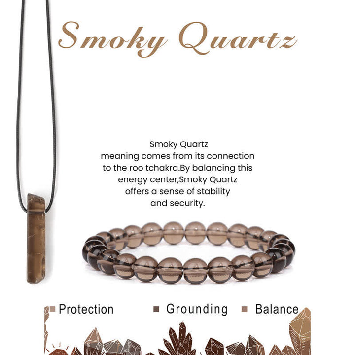Conjunto de joyería con colgante y pulsera de cuentas de piedra natural Olivenorma
