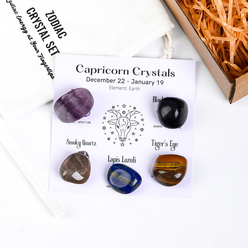 Juego de cristales naturales curativos de las 12 constelaciones del zodíaco de Olivenorma