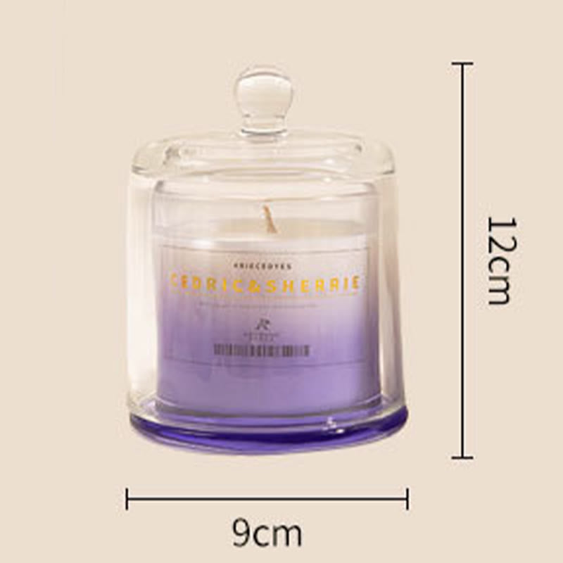 Vela perfumada para el hogar de vidrio con color degradado Olivenorma