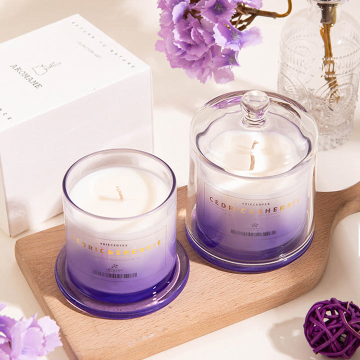 Vela perfumada para el hogar de vidrio con color degradado Olivenorma