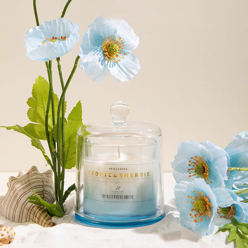 Vela perfumada para el hogar de vidrio con color degradado Olivenorma