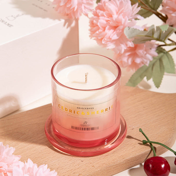 Vela perfumada para el hogar de vidrio con color degradado Olivenorma