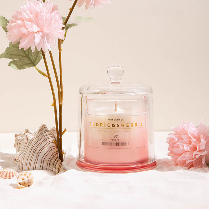 Vela perfumada para el hogar de vidrio con color degradado Olivenorma