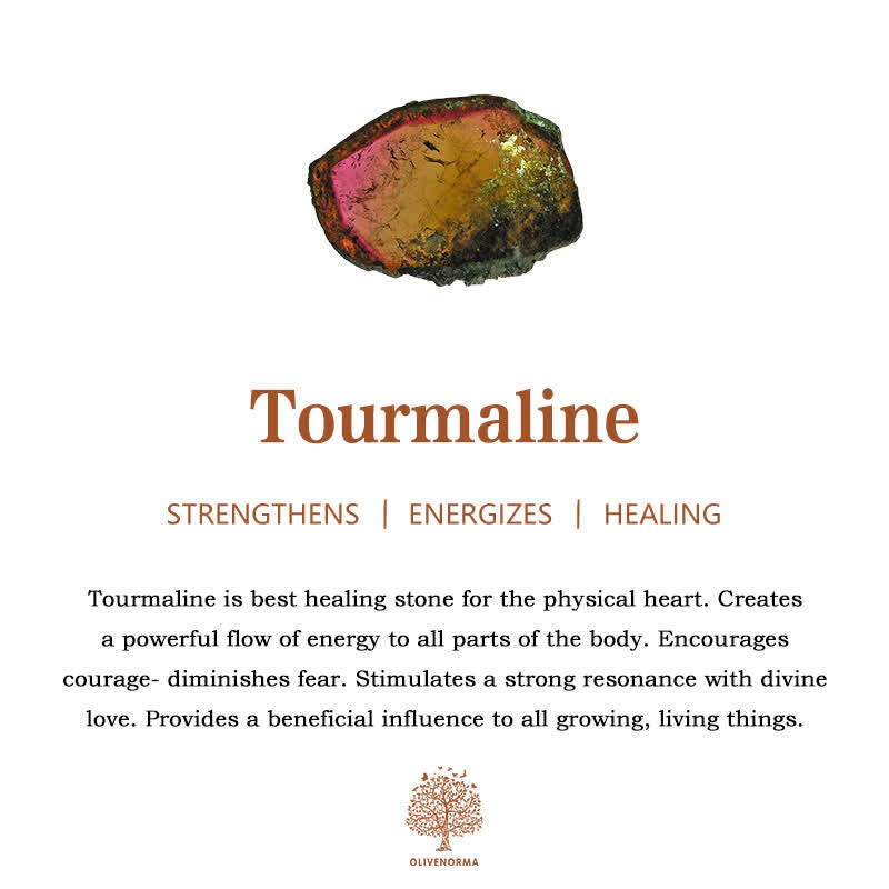 Pulsera de cuentas de turmalina y amatista natural de Olivenorma 