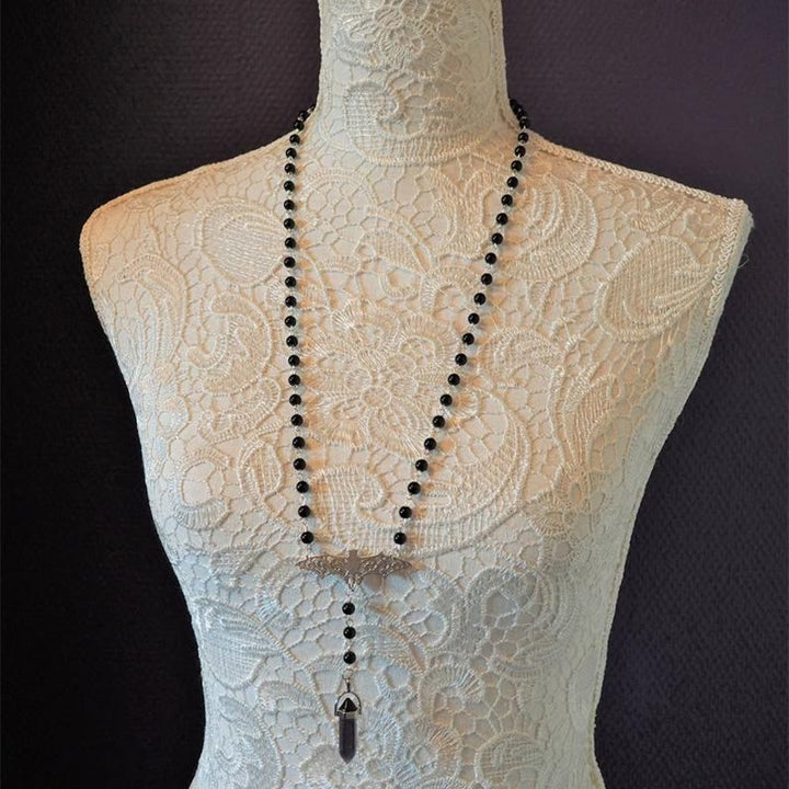 Collar de adivinación de cristal hexagonal con energía gótica de Olivenorma