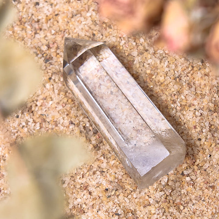 Varitas de cristal curativo de torre de cristal transparente facetado de 6 piezas de Olivenorma Gem